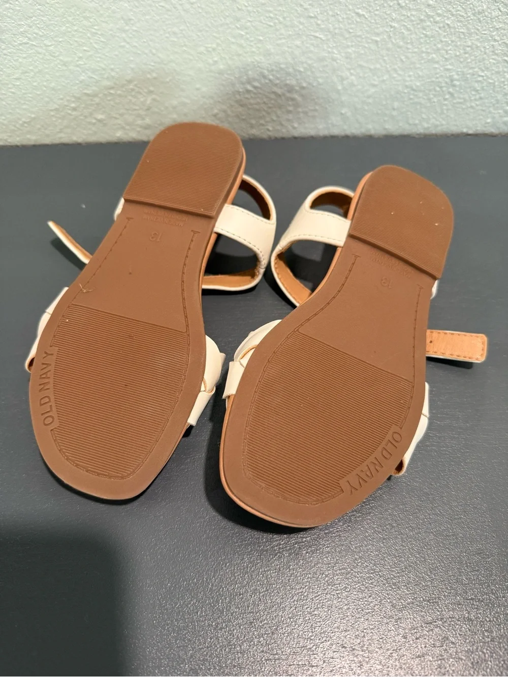 NWOT - Old Navy - Kids White Braided Strap Sandals